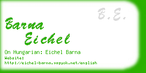 barna eichel business card